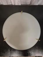 Plafonnière Melkglas 3-spots - 40cm, Huis en Inrichting, Lampen | Plafondlampen, Ophalen of Verzenden, Gebruikt, Glas, Modern