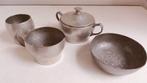 Tin, 4 delig servies setje van tin, Antiek en Kunst, Ophalen of Verzenden