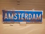 Retro Amsterdam plaatsnaambord - Dibond 60x20 cm, Ophalen of Verzenden, Nieuw
