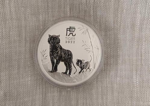 Lunar III–Year of the Tiger 1 troy ounce / 31,03 gram zilver, Postzegels en Munten, Edelmetalen en Baren, Zilver, Ophalen of Verzenden