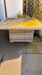 Vierkante tuintafel 140x140 - gratis af te halen, Ophalen of Verzenden, Gebruikt, Vierkant, Wicker