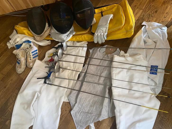 COMPLETE SCHERMSET - TOPKWALITEIT UHLMANN/ALLSTAR, Sport en Fitness, Vechtsporten en Zelfverdediging, Gebruikt, Schermen, Vechtsportmateriaal