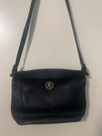Zwarte leren tas Pourchet  Paris Schoudertas, Ophalen of Verzenden, Gebruikt, Zwart, Schoudertasje