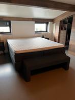 Swiss Sense Boxspring 180x200 met bankje en topper, Ophalen, Gebruikt, Tweepersoons, 180 cm