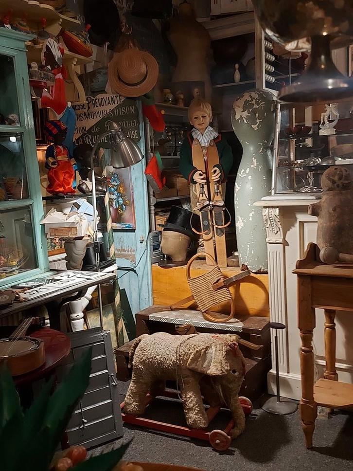 Antieke kindersskie, buikslee,etalagepopje,en diverza ander, Antiek en Kunst, Curiosa en Brocante, Ophalen of Verzenden