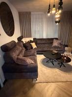 Bankstel met relax fauteuil Elektrische verstelbaar, Ophalen, Gebruikt, Hoekbank, 75 tot 100 cm