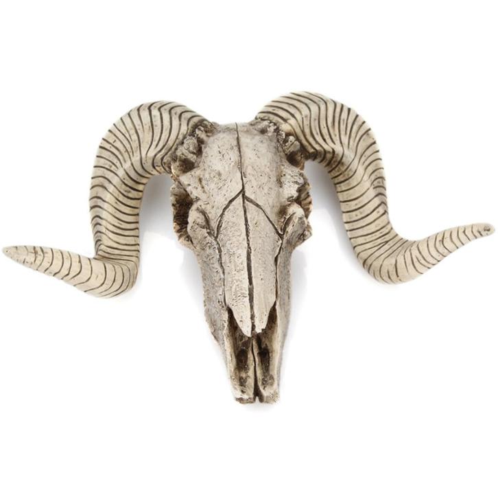 Kunst Schapen Schedel / Decor Dieren Skull Ram Kop Jacht Nep, Huis en Inrichting, Woonaccessoires | Wanddecoraties, Nieuw, Verzenden