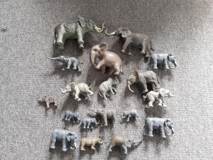 Verzameling olifant dierfiguren, geen Schleich, Verzamelen, Dierenverzamelingen, Gebruikt, Beeldje of Figuurtje, Wild dier, Verzenden