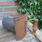 Koperen ketel, geel en rood koper.Houten handvat, Antiek en Kunst, Ophalen of Verzenden