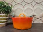 Vintage pan Hackman gietijzeren pan oranje 25 cm, Gebruikt, Gietijzer, Onbekend, Ophalen of Verzenden