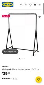 Zwart kledingrek, 117x59 cm, Kleding | Dames, Kledingrekken, Ophalen, Zo goed als nieuw