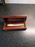 Houten pennenbakje met decoratie, Antiek en Kunst, Ophalen of Verzenden