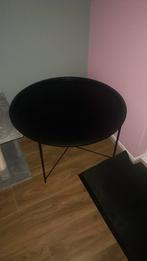 Zwart ronde metale tafel, Ophalen, Zo goed als nieuw, Rond