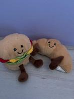 Knuffel Set: Hamburger & Croissant, Ophalen of Verzenden, Zo goed als nieuw, Overige typen