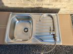 RVS Spoelbak met Kraan - Nieuw!, Ophalen of Verzenden, Nieuw, 25 tot 50 cm, Minder dan 100 cm