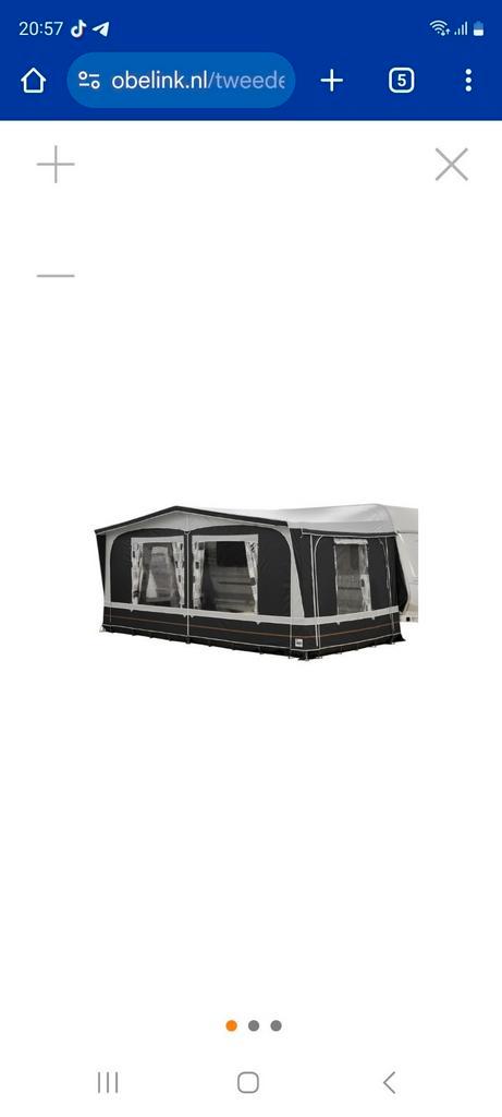 Hypercamp bologna maat 11 270 diep, Caravans en Kamperen, Voortenten en Luifels, Zo goed als nieuw, Ophalen of Verzenden