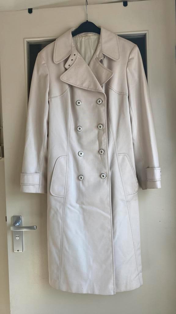 Vintage jas maat 38 ivoor wit. Uniek! Prachtige knopen, Kleding | Dames, Jassen | Zomer, Zo goed als nieuw, Maat 38/40 (M), Wit