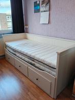 Ikea Hemnes Bedbank met matrassen, Huis en Inrichting, Slaapkamer | Bedden, Ophalen, Gebruikt, Wit, Tweepersoons