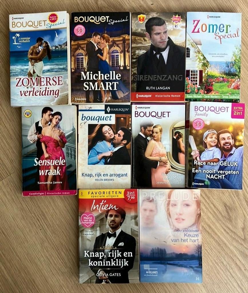 10 bouquetreeks boeket reeks liefdesromans, Ophalen of Verzenden