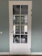 TE KOOP: houten deur Facet glas Opdek Rechtsdraaiend, Ophalen, Zo goed als nieuw, Hout, Binnendeur