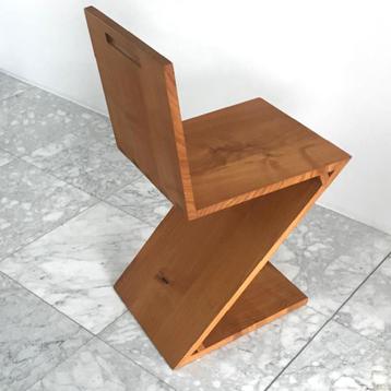 vintage houten STOEL dutch design retro chair kunst art  beschikbaar voor biedingen