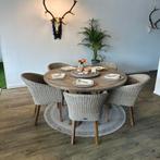 Rough ronde Tuinset - Diningset/ 150cm + draaiplateau - ZGAN, Verzenden, ., Zo goed als nieuw, .