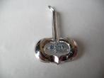 Een mooie Zilveren Hanger met 4 Aquamarijn Edelsteentjes, Verzenden, Zilver, Hanger, Met edelsteen