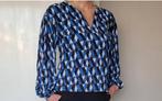 Studio Anneloes blouse S travelstof blauw/zwart, Studio Anneloes, Blauw, Ophalen of Verzenden, Zo goed als nieuw