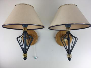 2 vintage wand/nacht lampjes van Marback-Leuchten beschikbaar voor biedingen