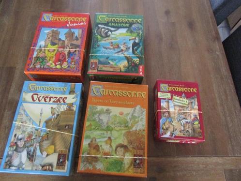 5xCarcassonne amazone jagers kooplieden overzee junior samen, Hobby en Vrije tijd, Gezelschapsspellen | Bordspellen, Gebruikt