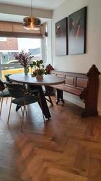 Lok Living beton eettafel ovaal met stalen cross poot 2.20, Huis en Inrichting, Tafels | Eettafels, Ophalen, Overige materialen