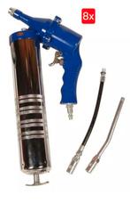 8 stuks Pneumatische vetspuit., 100 liter of meer, Ophalen of Verzenden