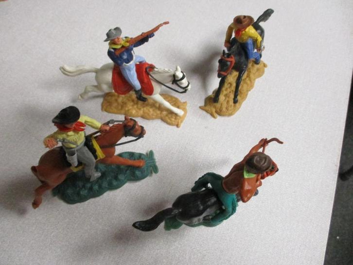 TIMPO TOYS COWBOYS OP PAARD, Verzamelen, Poppetjes en Figuurtjes, Gebruikt, Ophalen of Verzenden
