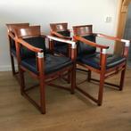 Set 4 Schuitema Suzan Art Deco stoelen stoel design, Blauw, Twee, Ophalen