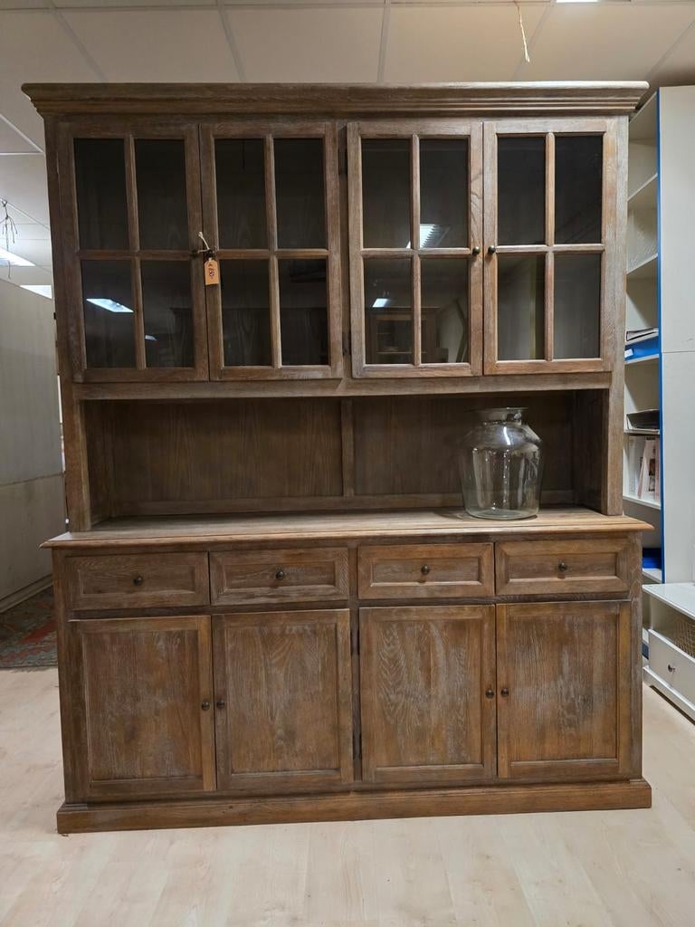 Een  zeer mooie  en  in nieuw staat  greywash  buffetkast, Ophalen, Zo goed als nieuw, 25 tot 50 cm, 200 cm of meer