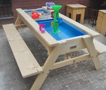 Zandtafel - Zand- en water tafel in picknicktafel div maten beschikbaar voor biedingen