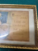 prent in goud kleurige lijst jezus zeide, Ophalen of Verzenden