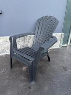 12x Adirondack kunstof lounge stoelen, Ophalen of Verzenden, Gebruikt, Kunststof, Stapelbaar