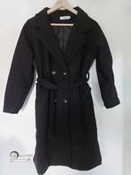 Nieuwe zwarte stoffen dames wintermantel, maat S, Kleding | Dames, Ophalen of Verzenden, Nieuw, Maat 36 (S), Zwart