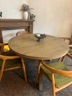 Ronde houten eettafel, Ophalen, Gebruikt, Rond, Vier personen