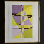 Abstracte compositie - Ingelijste Gouache 61cm - Judith Otte, Antiek en Kunst, Kunst | Schilderijen | Abstract, Ophalen of Verzenden