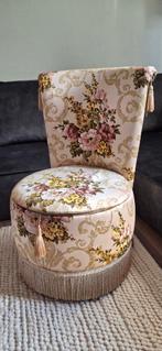 Barok Boudoir Fauteuil / Naaistoel met Opbergruimte, Ophalen, Gebruikt, 75 tot 100 cm, 50 tot 75 cm