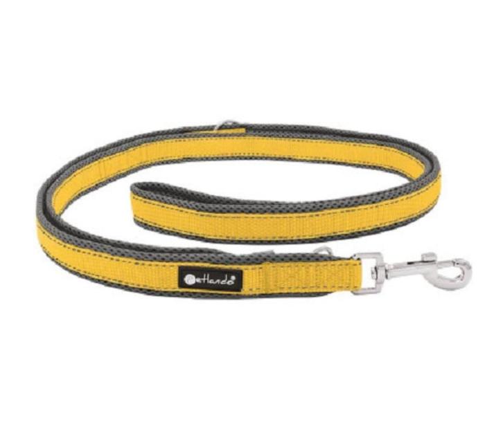 PETLANDO Outdoor Hondenlijn Verstelbaar S 230 cm Geel KOOPJE, Dieren en Toebehoren, Hondenriemen, Nieuw, Hondenriem, Ophalen of Verzenden