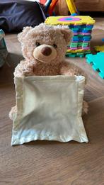 Pratende kiekeboe beer, Kinderen en Baby's, Speelgoed | Knuffels en Pluche, Ophalen, Zo goed als nieuw, Beer