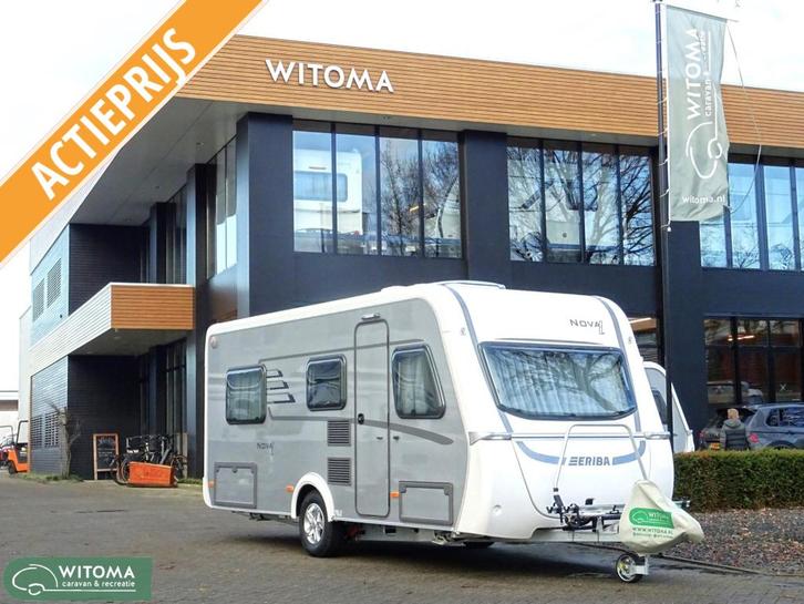 Eriba Nova Light 442 € 2.815 KORTING!, Caravans en Kamperen, Caravans, Bedrijf, tot en met 4, Standaardzit, Eriba, 2 aparte bedden