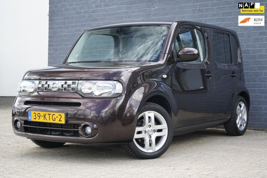 Nissan Cube 1.6 Pure, Airco Dealer onderhouden!, Trekh. NAP, Auto's, Nissan, Voorwielaandrijving, Euro 5, 15 km/l, Gebruikt