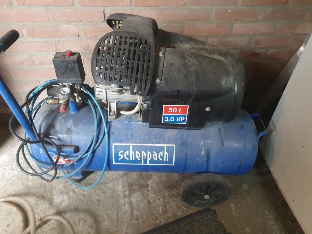 Scheppach Compressor HC53dc - 50L, 3.0 HP, Ophalen, Gebruikt, 6 tot 10 bar, 25 tot 100 liter