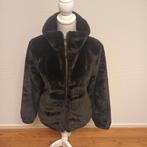 TWODAY - Leuke imitatiebont winter/tussenjas, zwart,  L., Kleding | Dames, Jassen | Winter, Twoday, Zwart, Maat 42/44 (L), Ophalen of Verzenden