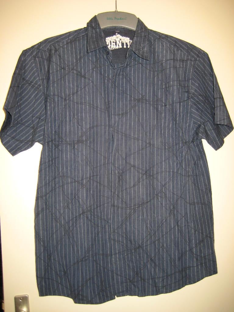 Grijs hemd met strepen, XL 43/44, Ophalen of Verzenden, Zo goed als nieuw, Grijs, Halswijdte 43/44 (XL)