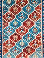 Handgeknoopt oosters Kars Kazak tapijt Anatolia 104x153cm, 100 tot 150 cm, Crème, Onbekend, Ophalen of Verzenden